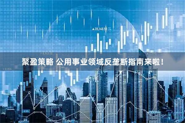 聚盈策略 公用事业领域反垄断指南来啦！