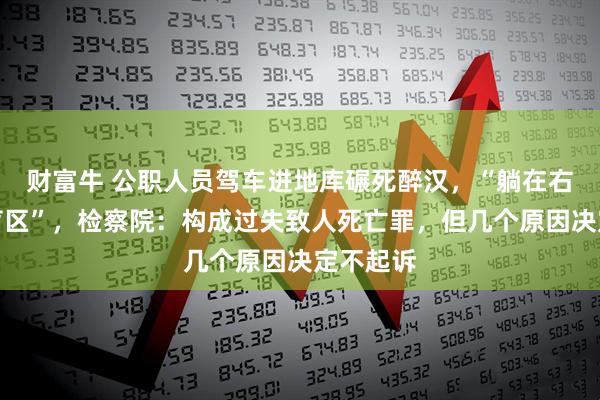 财富牛 公职人员驾车进地库碾死醉汉，“躺在右转车道盲区”，检察院：构成过失致人死亡罪，但几个原因决定不起诉